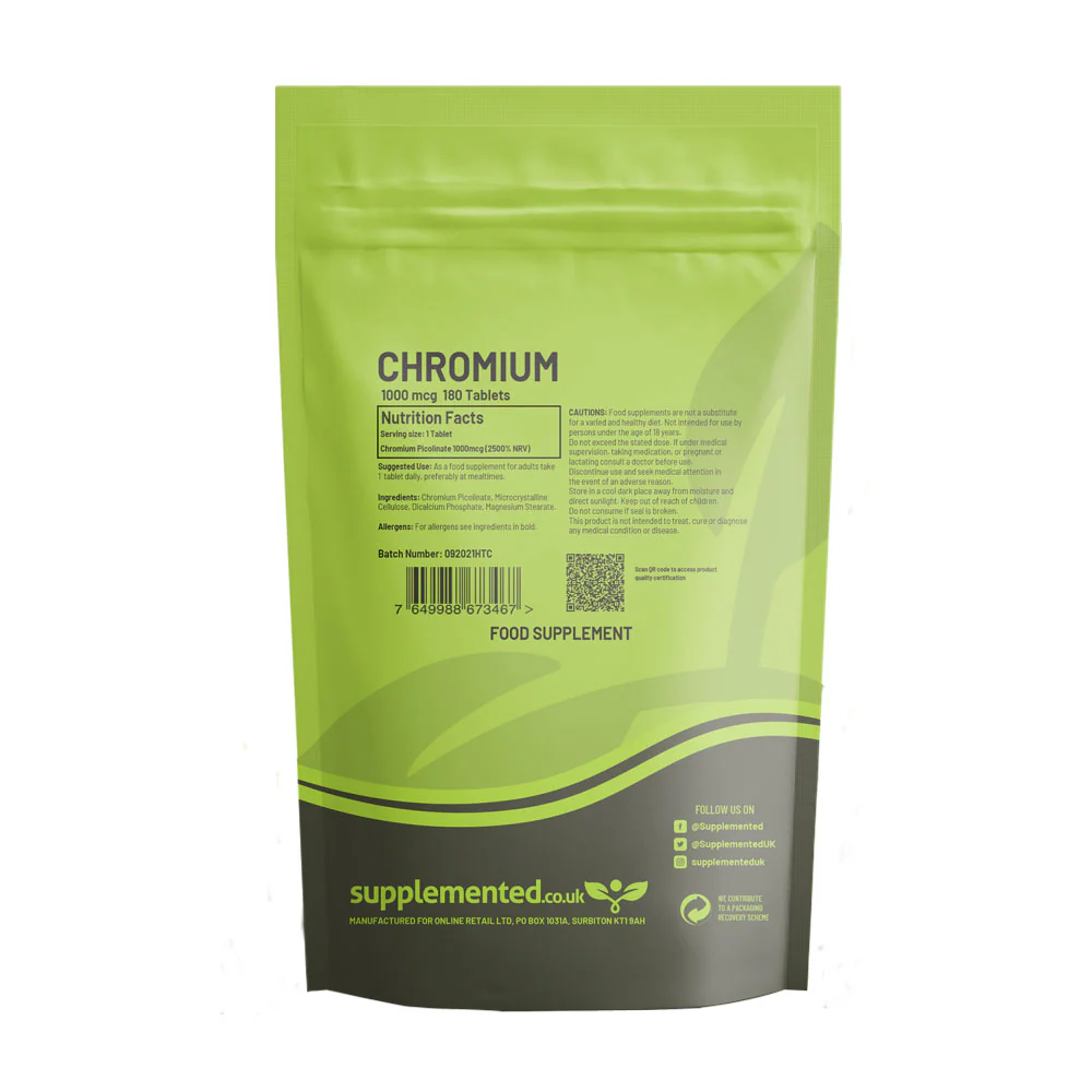 Chromium 1000mcg Tablets - Image 2